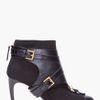 Alexander Mcqueen Black Stirrup Buckle Boot in Black - Lyst