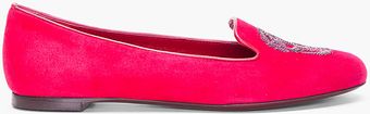 Alexander McQueen Magenta Sequin Skull Loafers - Lyst