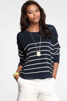 Ann Taylor Petite Nautical Stripe Sweater - Lyst