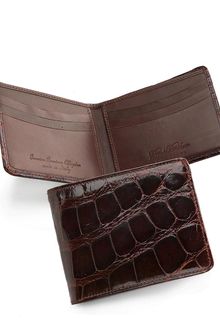 Brooks Brothers American Alligator Billfold Wallet - Lyst