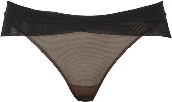 Chantal Thomass Black and Nude Draped Encens Moi Thong - Lyst