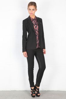 Elizabeth And James Leather Trimmed Rex Blazer - Lyst