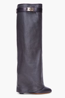 Givenchy Black Leather Shark Tooth Boots - Lyst
