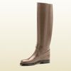 Gucci Stirrup Flat Boot with Spur Detail in Brown (fango) - Lyst