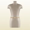 Gucci Skinny Metallic Belt with Interlocking Buckle in Gold - Lyst