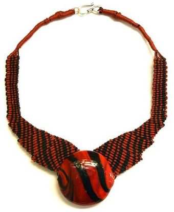 Ifatcreations Red Character Necklace Nr 344 - Lyst