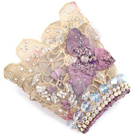 Krista R Orchid Embroidered Cuff in Purple (beige) - Lyst