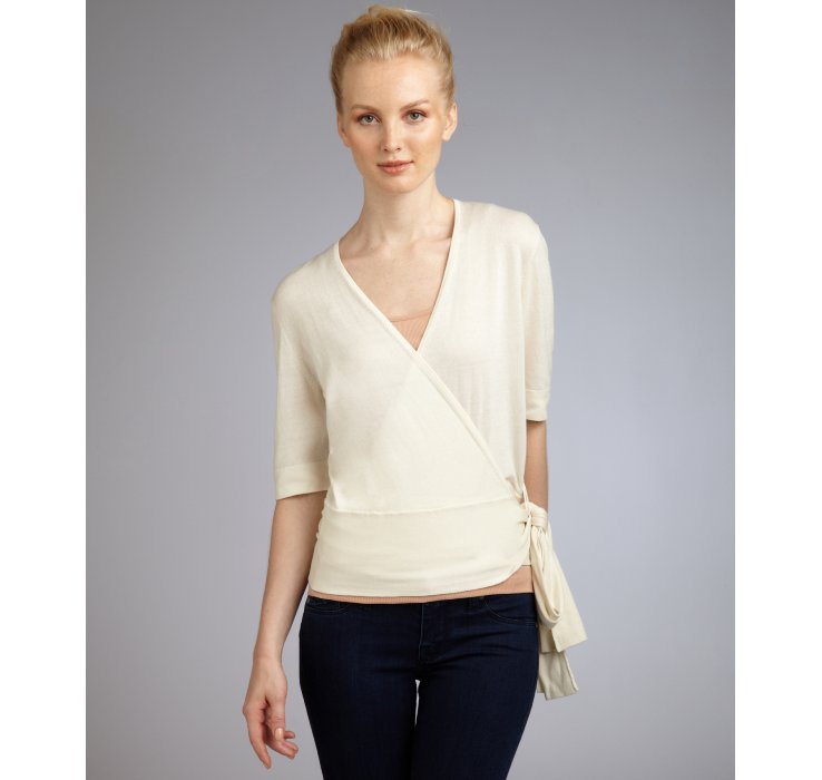 cotton elbow sleeve blouse