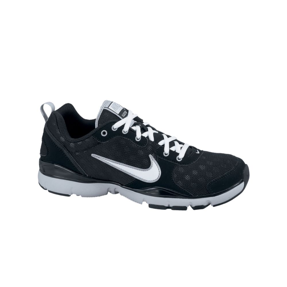 Nike Flex Trainer Sneakers in Black (black/white-metallic silver) | Lyst