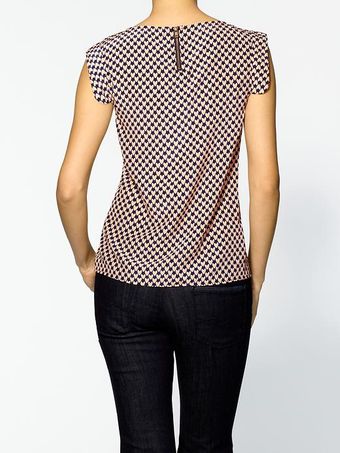 Tulle Heart Print Blouse - Lyst
