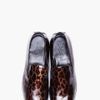 Yves Saint Laurent Dark Brown Patent Leopard Loafers in Brown for Men - Lyst