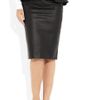 Alexander Mcqueen Leather Peplum Skirt in Black - Lyst
