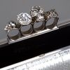 Alexander Mcqueen Knuckleduster Clutch in Silver (floral) - Lyst