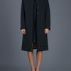 Chloé Stand Collar Coat in Black - Lyst