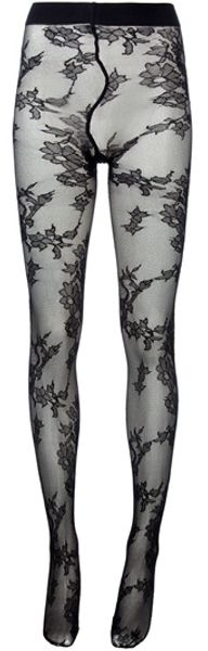 Dolce & Gabbana Floral Tights - Lyst