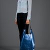Jil Sander Metallic Market Bag in Blue - Lyst