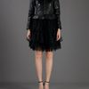 Red Valentino Layered Netted Skirt in Black - Lyst