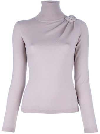 Valentino Knot Rose Polo Sweater - Lyst