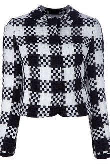 Valentino Checked Cropped Jacket - Lyst
