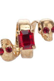 Alexander McQueen Skull Spiral Ring - Lyst