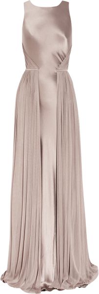 Amanda Wakeley Silksatin and Mesh Gown - Lyst