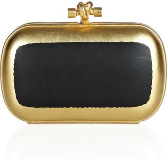Bottega Veneta Hand Painted Waxed Leather Knot Clutch - Lyst