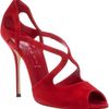 Casadei Suede Sandal in Red - Lyst