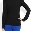 Dkny Merino Wool and Leather Sweater in Black - Lyst