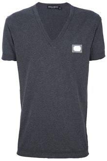 Dolce & Gabbana V-Neck T-shirt - Lyst