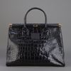 Giuseppe Zanotti Crocodile Embossed Leather Tote in Black - Lyst