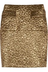 Rochas Metallic Brocade Skirt