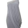 Sodamix Sodamix Drape Dress with Trim in Gray (grey) - Lyst