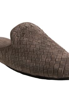 Bottega Veneta Suede Intrecciato Mule Slipper - Lyst