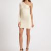 Hervé Léger Asymmetrical Bandage Dress in Beige - Lyst