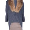 Jo No Fui Ribbed Cardigan in Gray (grey) - Lyst