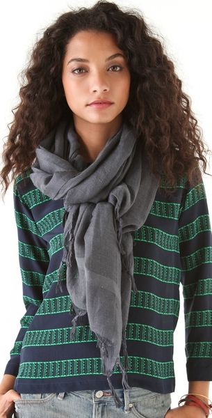 Love Quotes Knotted Tassel Scarf - Lyst