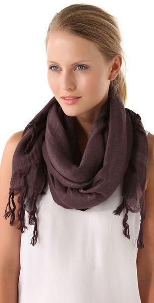 Love Quotes Knotted Tassel Scarf - Lyst