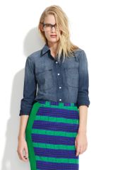 Madewell Perfect Chambray Exboyfriend Shirt in Harvest Wash