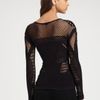 Mcq By Alexander Mcqueen Mesh Top in Black - Lyst