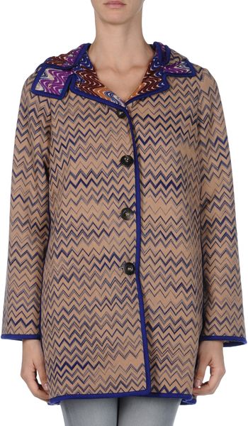 Missoni Short Coat in Blue (coral) - Lyst