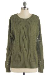 ModCloth All in Olive Sweater