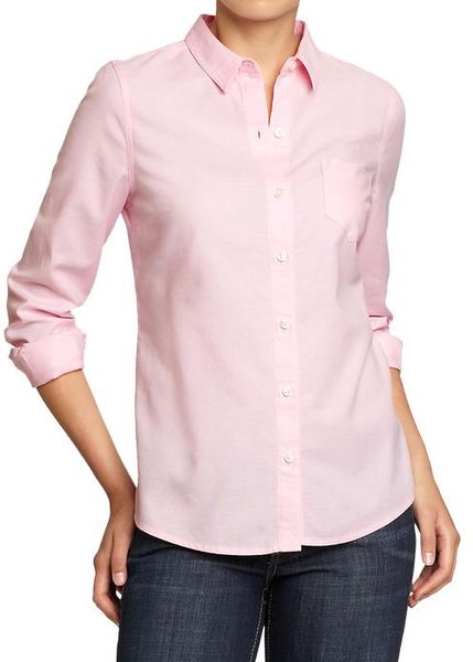 Old Navy Oxford Shirts in Pink (light pink) | Lyst