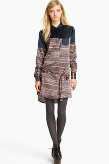Thakoon Addition Print Stretch Satin Shirtdress - Lyst