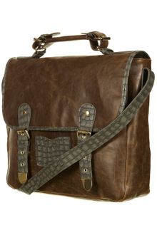 Topshop Faux Snake Trim Satchel - Lyst