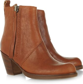 Acne The Pistol Leather Ankle Boots - Lyst
