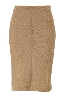 Alberta Ferretti Caramel Patterned Knit Skirt - Lyst