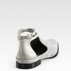 Alexander Wang Astrid Suede and Leather Ankle Strap Loafers in Gray (oyster) - Lyst