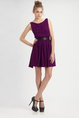  Nell Leather Waist A-Line Dress