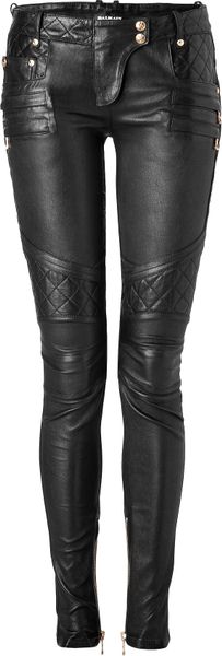 Balmain Black Studded and Patched Pants - Lyst