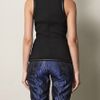 Christopher Kane Leather Trimmed Crepe Shell Top in Black - Lyst